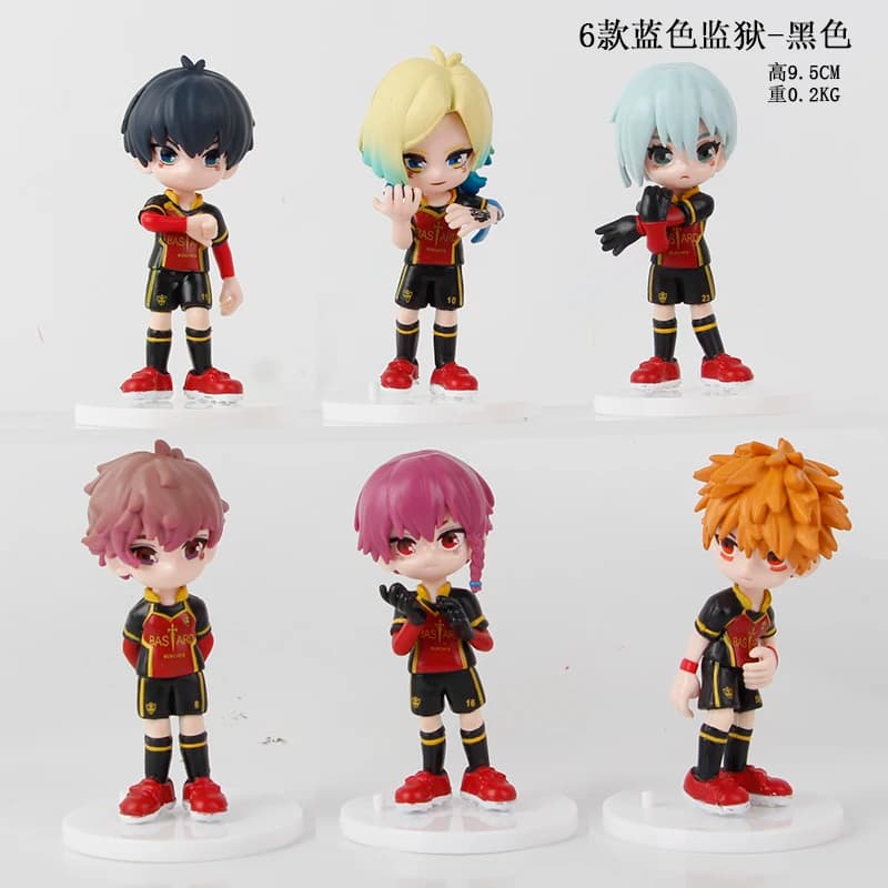 6pcs/set BLUE LOCK Figure Model Toys 9.5cm