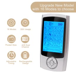 Tens Unit EMS Muscle Stimulator 16 Modes 2 Output Channel Electric Acupuncture Body Massager Electrostimulator Slimming Machine