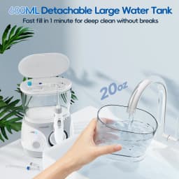 Home Water Flosser, 10 Adjustable Pressures,600 ml Large Capacity,6 Home Nozzles Professional Oral Irrigator for Teeth Clean