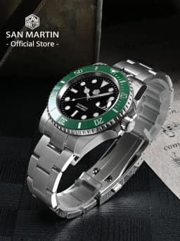 San Martin Upgraded Version 40mm Water Ghost Diver Watch Men Luxury Automatic Mechanical Watches Sapphire Waterproof 200m SN0017