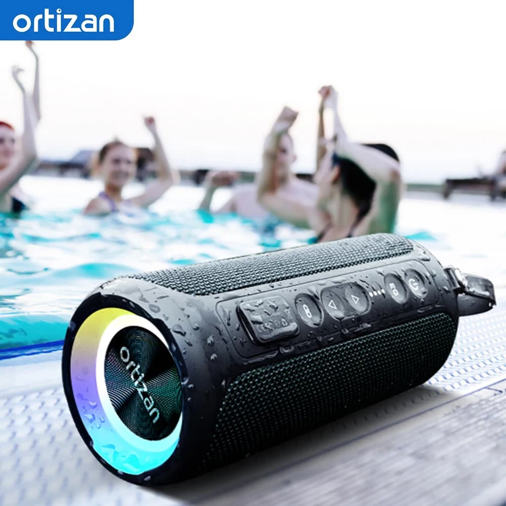 Ortizan X8 Pro Waterproof Bluetooth Speaker Portable Powerful Sound Box Bass Boost Dual Pairing True Wireless Speaker TF/AUX in
