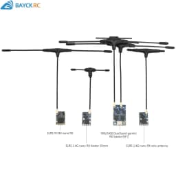 BAYCK ELRS 900MHz 2.4GHz 915M ELRS Dual Band Gemini Receiver ExpressLRS RX TCXO For RC FPV Racing Long Range Drone Fixed Wing