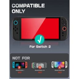 For Nintendo Switch 2 Case 2025 MUMBA Titan Series Dockable Ergonomic Switch 2 Grip Protective Cover Holds 5 Game Cards