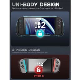 For Nintendo Switch 2 Case 2025 MUMBA Titan Series Dockable Ergonomic Switch 2 Grip Protective Cover Holds 5 Game Cards