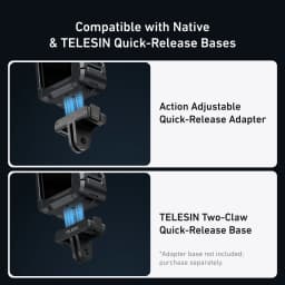 TELESIN Aluminum Alloy Frame Protective Case Rabbit Cage For DJI OSMO Action 6 Accessories Dual Cold Shoe Adapter Metal Shell