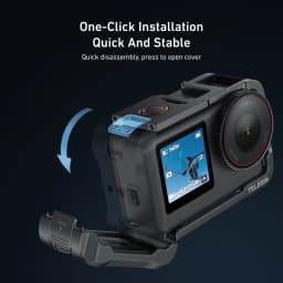 TELESIN Aluminum Alloy Frame Protective Case Rabbit Cage For DJI OSMO Action 6 Accessories Dual Cold Shoe Adapter Metal Shell