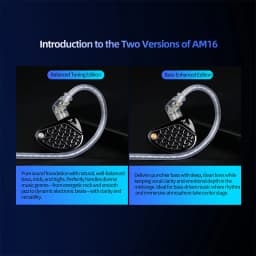 KZ AM16 Wired in-ear headphones 16ba armature balanced high-fidelity low-monitoring headphones with cancellation