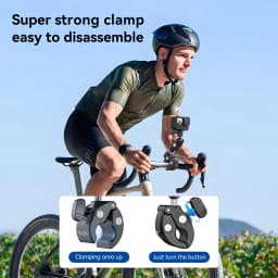 TELESIN Camera Clamp Mount Bike Motorcycle Handlebar Aluminum Alloy Super Clamp Holder Clip For Camera GoPro DJI OSMO Insta360