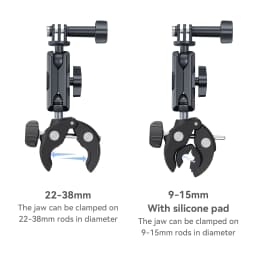 TELESIN Camera Clamp Mount Bike Motorcycle Handlebar Aluminum Alloy Super Clamp Holder Clip For Camera GoPro DJI OSMO Insta360