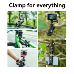 TELESIN Camera Clamp Mount Bike Motorcycle Handlebar Aluminum Alloy Super Clamp Holder Clip For Camera GoPro DJI OSMO Insta360