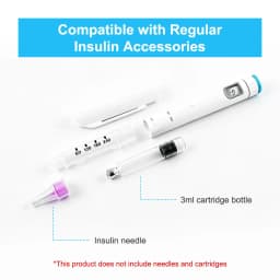 10/20PCS 60U Plastic Disposable Injection Pen with 3ml Glass Cartridge and 4/5/6/8mm Pen Tip, Insulin/Peptide Pen Injector Kit