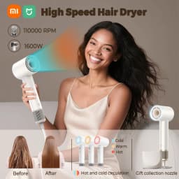 XIAOMI MIJIA High Speed Hair Dryer Professional Negative Ion Hair Care 110,000 Rpm 1600W Electric Portable Hair Dryer
