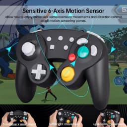 Support Bluetooth Gamecube Controller Compatible with Nintendo Switch 2 Gamepad For Steam/Andriod/PC Joystick with Turbo Functio