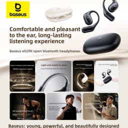 Baseus 2i Fit Open Ear Headphones Bluetooth 5 3 Air Conduction Sport Earbuds Long Battery Life Running Workout