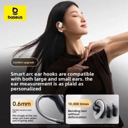 Baseus 2i Fit Open Ear Headphones Bluetooth 5 3 Air Conduction Sport Earbuds Long Battery Life Running Workout