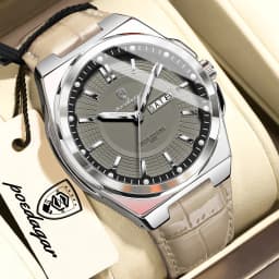 POEDAGAR Top Fashion Male Wristwatch Waterproof Luminous Date Week Men Watch Business Leather Quartz Men's Watches Reloj Hombre