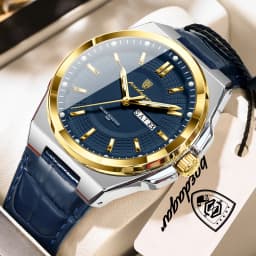 POEDAGAR Top Fashion Male Wristwatch Waterproof Luminous Date Week Men Watch Business Leather Quartz Men's Watches Reloj Hombre