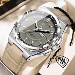POEDAGAR Top Fashion Male Wristwatch Waterproof Luminous Date Week Men Watch Business Leather Quartz Men's Watches Reloj Hombre