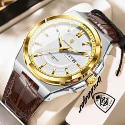 POEDAGAR Top Fashion Male Wristwatch Waterproof Luminous Date Week Men Watch Business Leather Quartz Men's Watches Reloj Hombre