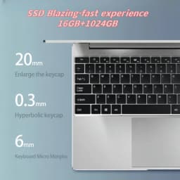 New Ultra Slim Laptop 14.1" 16GB RAM 2TB SSD Intel 4405U Gaming PC 1920*1080 Display Office Study Computer PC Windows 11 Pro