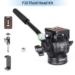 INNOREL F10/F20 Mini Tripod Fluid Head Tilt Head,Metal Camera Video Tripod Head with Arca Swiss Q.R.Plates for Video DSLR Camera