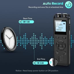 Digital Voice Recorder 64GB Voice Recorder with Playback and Voice Activated Recorders Dictaphone Recording Device Audio