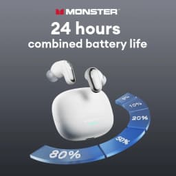 New Monster MQT52 TWS Wireless Gaming Headset Bluetooth 5.4 HIFI Stereo Music Earphones Talking Noise Canceling Earbuds