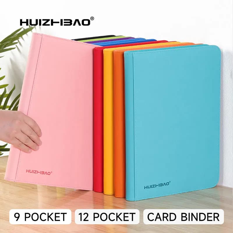 9/12 Pocket Zipper Card Binder, Trading card album, Durable Side Loading Card for mtg tcg for football