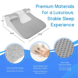 Bed Wedge Sleeping Pillows for Acid Reflux or Sleeping with New Prone Position Ergonomic Pillow for Reading, Couple Life