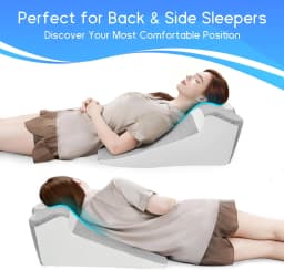 Bed Wedge Sleeping Pillows for Acid Reflux or Sleeping with New Prone Position Ergonomic Pillow for Reading, Couple Life
