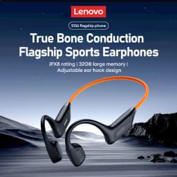 Lenovo S106 True Bone Conduction Headset Bluetooth 6.0 IPX8 Waterproof Headphones 32GB MP3 HIFI Earphones With MIC For Swimming
