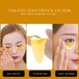50 Pairs Crystal Gold Eye Patches Anti Dark Circles Remove Eye Bags Moisturizing Golden Collagen Eye Mask Skin Care