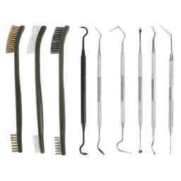 9pcs/Set Toy Gun Cleaning Kit 3 Brass Steel Brushes 6 Stainless Steel Pick Rifle Cleaning Tool