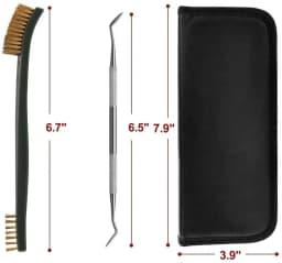 9pcs/Set Toy Gun Cleaning Kit 3 Brass Steel Brushes 6 Stainless Steel Pick Rifle Cleaning Tool