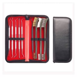9pcs/Set Toy Gun Cleaning Kit 3 Brass Steel Brushes 6 Stainless Steel Pick Rifle Cleaning Tool