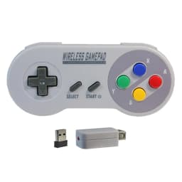 2 Reciever Game Controller Wireless Colorful Button 2.4G Gamepad Joypad Joystick Compatible for SNES Mini PC Windows NS Switch