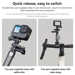 TELESIN Magnetic Camera Neck Holder Mount Hanging Bracket Quick Release for GoPro 12 11 10 Action 4 insta360 X3 Action Cameras