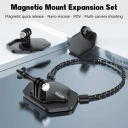 TELESIN Magnetic Camera Neck Holder Mount Hanging Bracket Quick Release for GoPro 12 11 10 Action 4 insta360 X3 Action Cameras