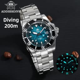 ADDIESDIVE Hot Selling Men's Automatic Watch Sapphire Glass 200m Waterproof Watch BGW9 Night Light Classic Men's Watch AD2536
