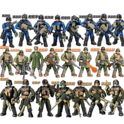World War Army Military Soldiers Special Forces Model Assemble Building Blocks Bricks Detailed Education Model DIY Birthday Toys