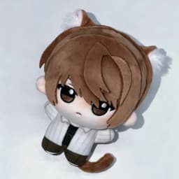 Anime Light Yagami L Plush Toys L.Lawliet Yagami Light Figure Cotton Doll Cute Cat Ear Plush Cos Toys Keychains Birthday Gifts