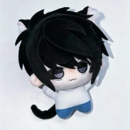 Anime Light Yagami L Plush Toys L.Lawliet Yagami Light Figure Cotton Doll Cute Cat Ear Plush Cos Toys Keychains Birthday Gifts