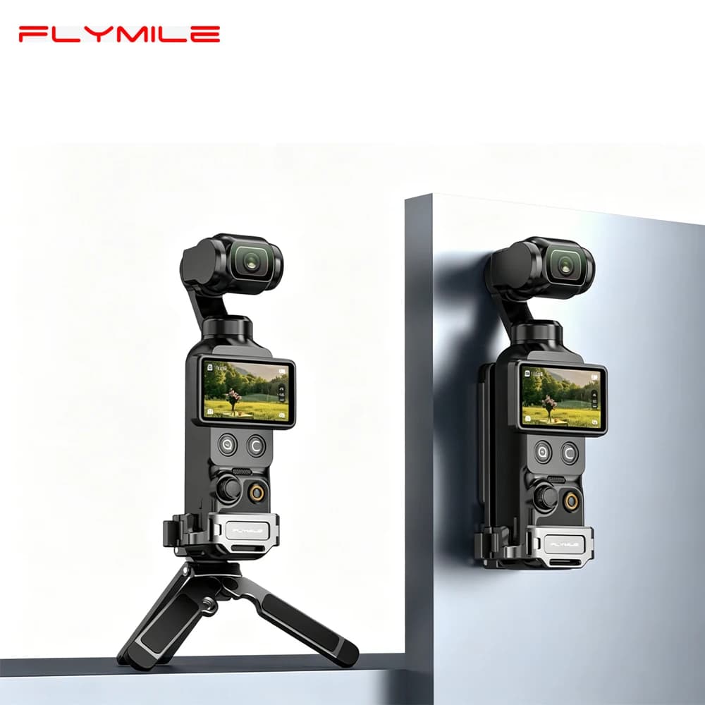 Flymile Metal Mantis Magnetic Tripod for DJI Osmo Pocket 3/4/4P Desktop Stand Selfie Handle Vlog Live Streaming Accessories