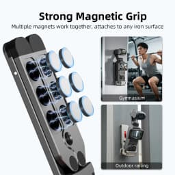 Flymile Metal Mantis Magnetic Tripod for DJI Osmo Pocket 3/4/4P Desktop Stand Selfie Handle Vlog Live Streaming Accessories