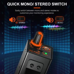 Stereo/Mona IEM Ultra-compact Personal In-Ear Monitor Amplifier, Rechargeable, All-Metal, Suitable for Outdoor DJ Performances