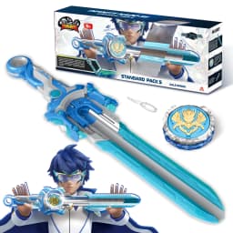 Infinity Nado 6 Power Pack - Spirit Wind Panda Upgraded Metal Spinning Top Gyro ,39cm Sword Launcher Kid Toy Birthday Gift