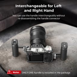 SmallRig Mini Side Handle for 1/4"-20 Threaded Holes Lightweight Portable Camera Cage Grip for Sony for DSLR with Cold Shoe 4755
