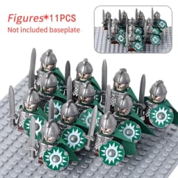 MOC Medieval Dwarf Warrior Elves Knights LOTR Figures Building Blocks Accessories Armor Shield LOTR DIY Toys for Children Gift