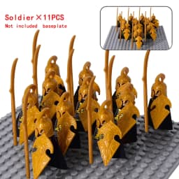 MOC Medieval Dwarf Warrior Elves Knights LOTR Figures Building Blocks Accessories Armor Shield LOTR DIY Toys for Children Gift