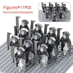 MOC Medieval Dwarf Warrior Elves Knights LOTR Figures Building Blocks Accessories Armor Shield LOTR DIY Toys for Children Gift